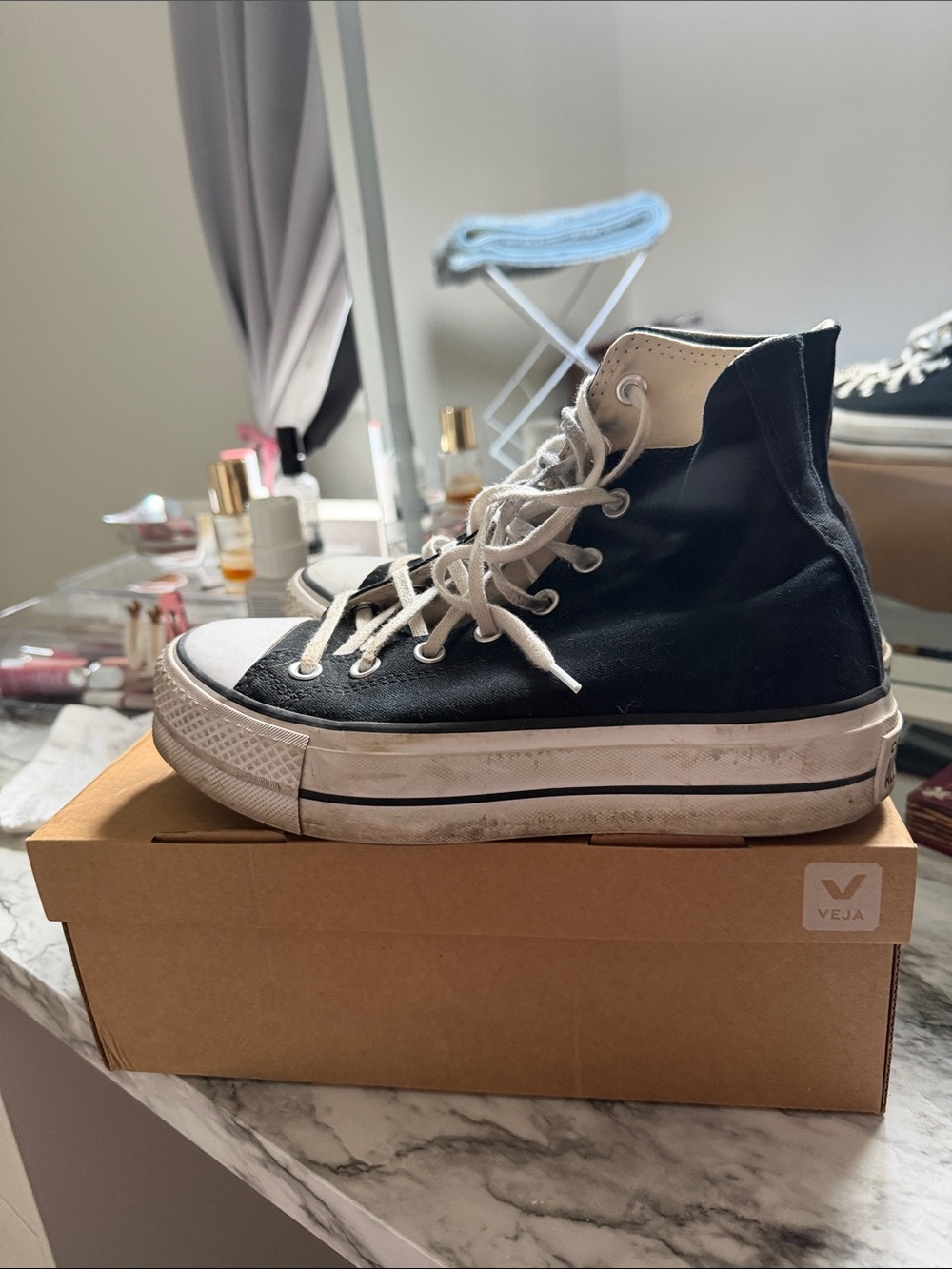 Platform high top converse